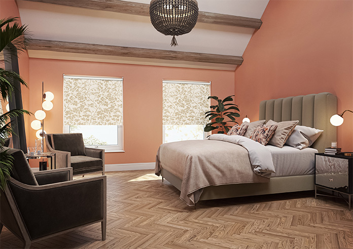 Cherry Blossom, Burlywood - Roller Blind - Image 7